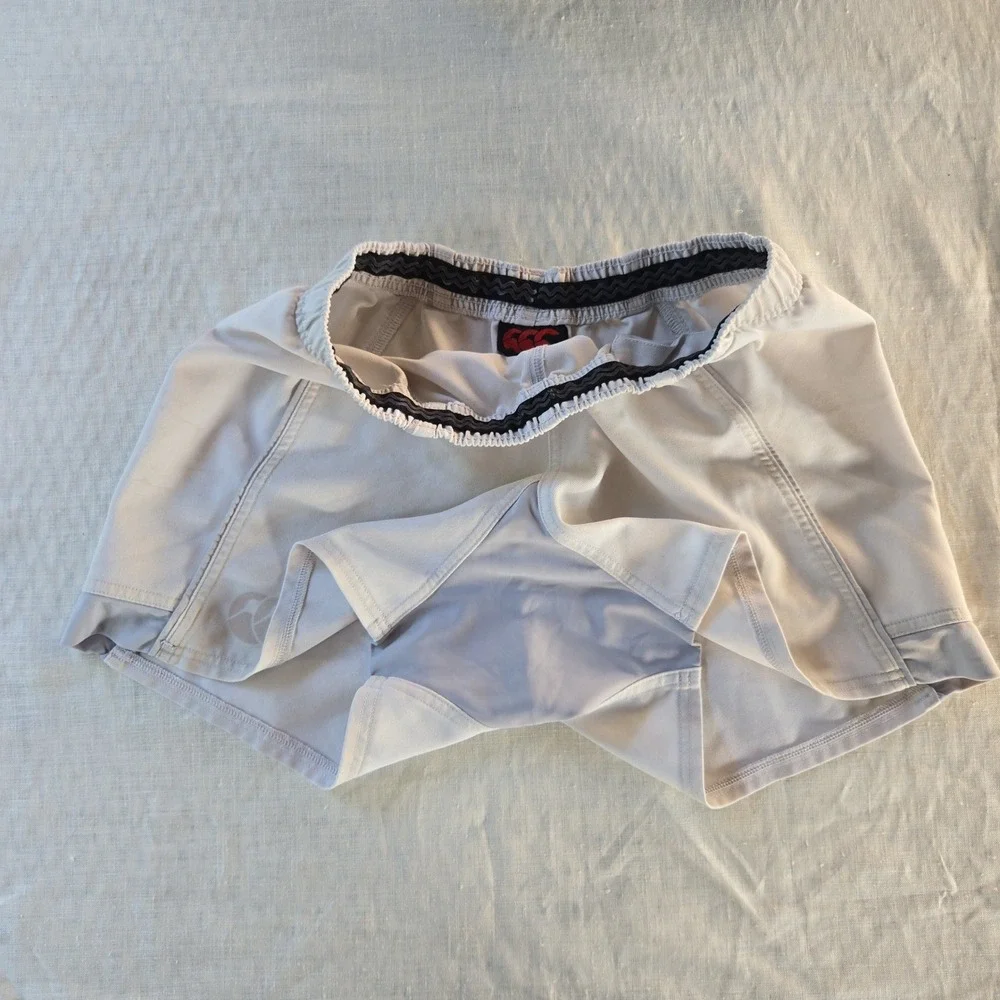 Canterbury NZ Shorts Sz M Men Gray Rugby Athletic Training Gym Elastic Waistband
